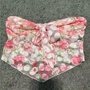 floral crop tube top